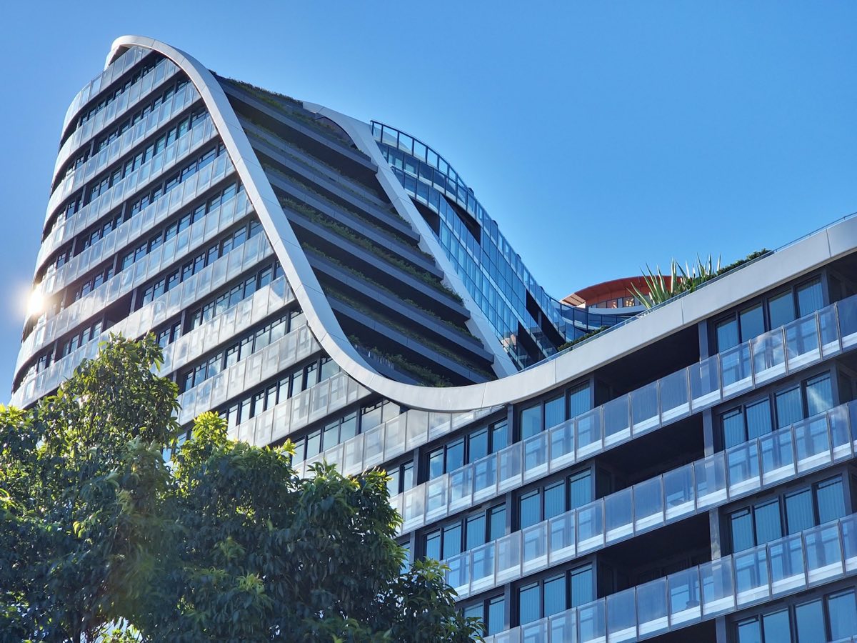 Modern hotel building exterior