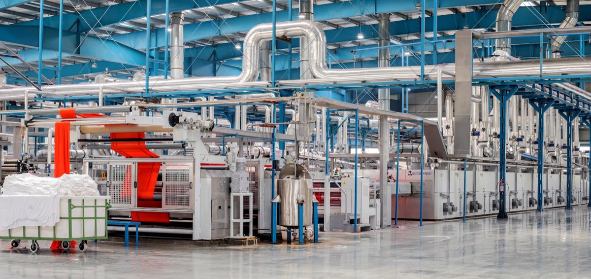 Textile factory production line